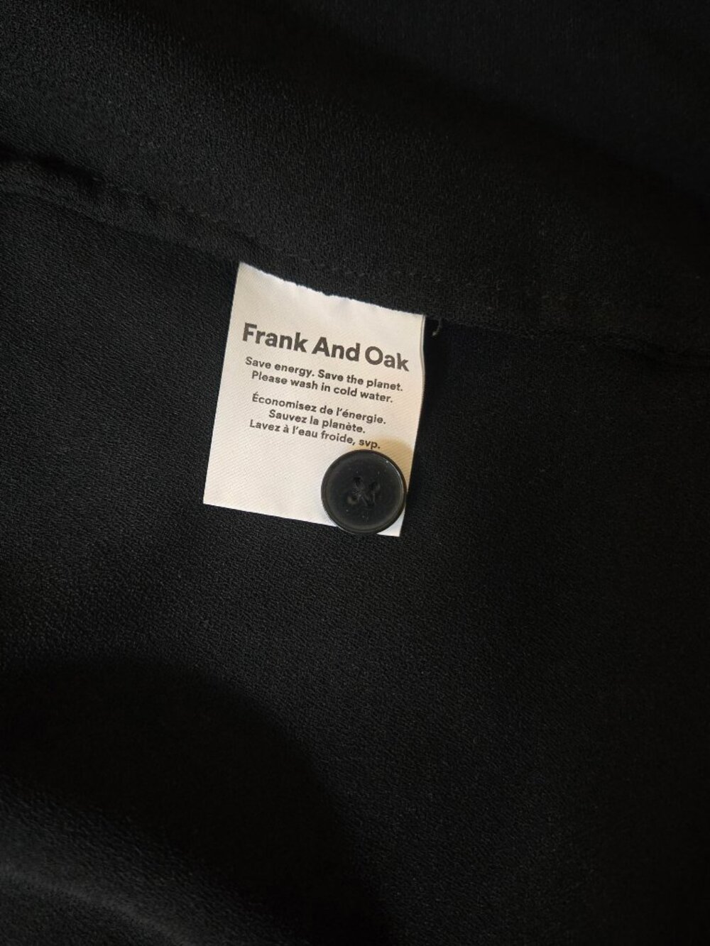 Frank And Oak button up flowy tie waist dress